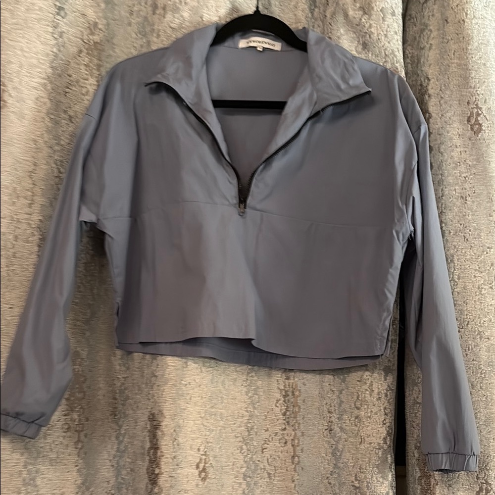 Revolve Light Blue Half-Zip Pullover - image 3